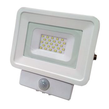 PROJECTEUR LED EXTRA PLAT BLANC AVEC DETECTEUR 10W