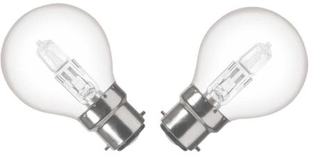 LOT DE DEUX SPHERIQUES B22 ECO HALOGENE