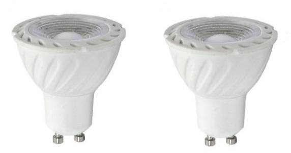 LOT DE 2 AMPOULES LED GU10 - 7W 