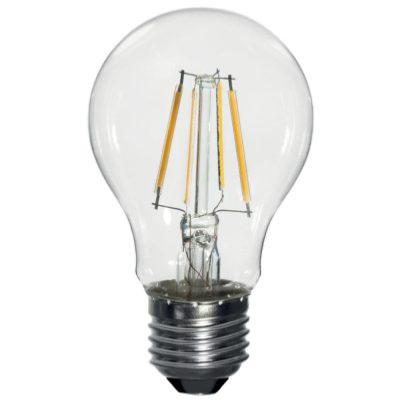 Lot 3 ampoules filament LED verre transparent A60 230V E27 3000K