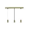 PLAFONNIER VINTAGE METAL ET LAITON OR - 3 x DOUILLES SIMPLES E27 DESIGN - BEAM