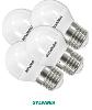 LOT DE 4 AMPOULES LED SPHERIQUE SYLVANIA E27 - 5W  - 470 Lumens - 2700K