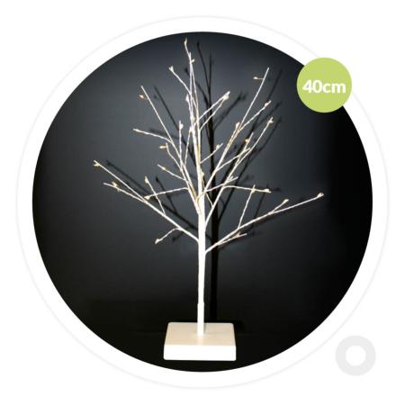 ARBRE DECORATIF - Piles - Blanc chaud