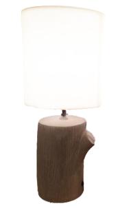 LAMPE A POSER E27 TIMBER - DOUILLE E27 - BOIS ET BLANC