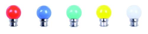 LOT DE 5 AMPOULES LED B22 SPHERIQUE COULEUR - 220V