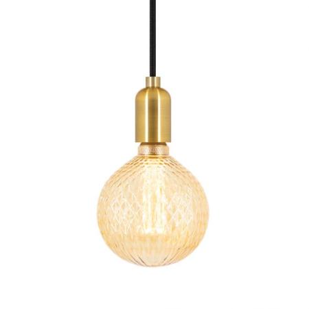 Ampoule Globe Strié G125 Ambré 3.5W 1800K 120lm dimmable