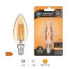 AMPOULE LED FLAMME E14 FILAMENT LED - 4W - AMBREE