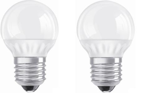 LOT DE 2 AMPOULES LED SPHERIQUE E27 - 6W 