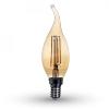 AMPOULE LED FLAMME COUP DE VENT E14 FILAMENT LED - 4W - AMBREE